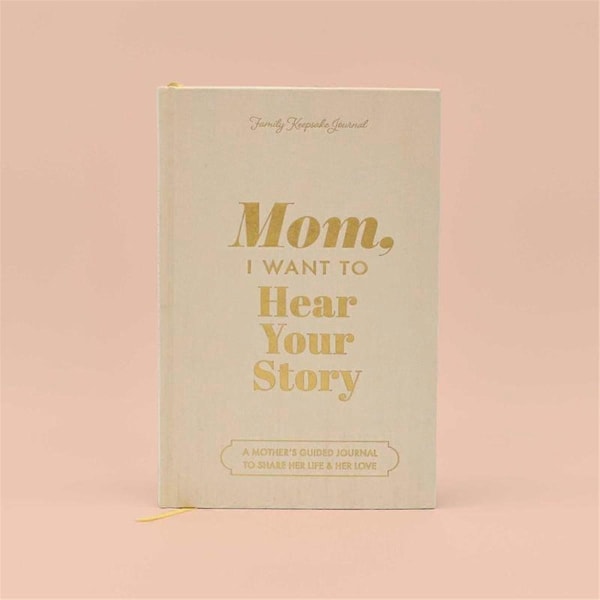 Mamma, jeg vil høre din historie Lærinnbundet Hardcover Båndmerke Mamma Fortell meg din livshistorie Journal Minne-Perfekt