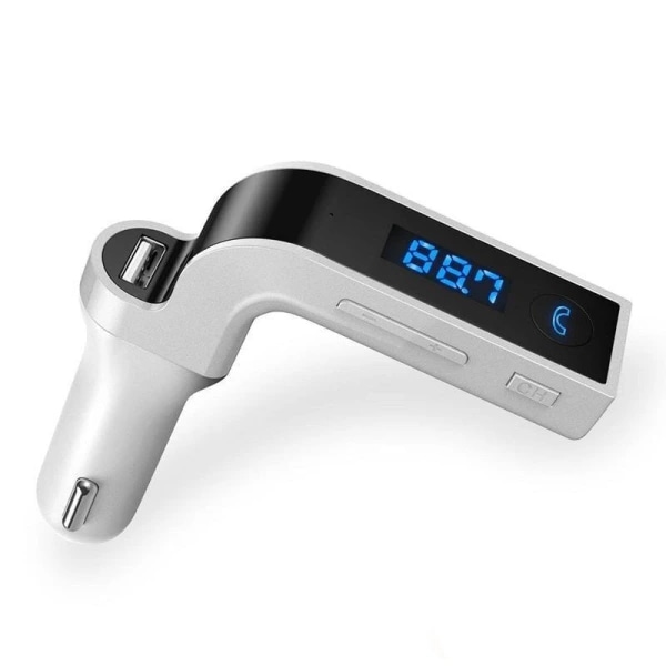 Bluetooth Car FM Transmitter Modulator MP3 USB Sølv - Perfet