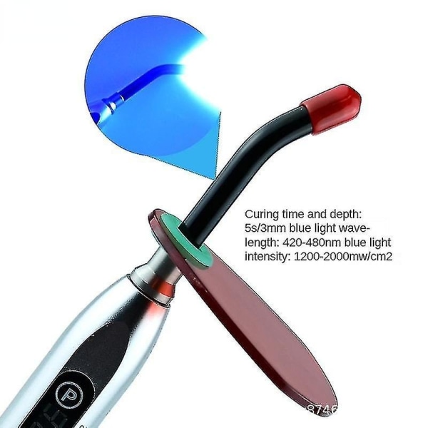 Dental Light Curing Machine Metal Led Oral Light Curing Lamp Dental Material Dental utrustning - Perfet black