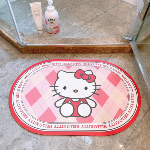 Sanrio matta toalettabsorberande snabbtorkande halkfri golvmatta - Perfet hello Kitty
