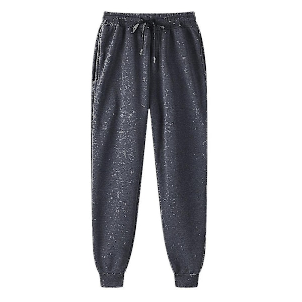 Männs Byxor Sweatpants Hip-hop Byxor Leggings Vadderade Casual Byxor - Perfekt Dark Gray L