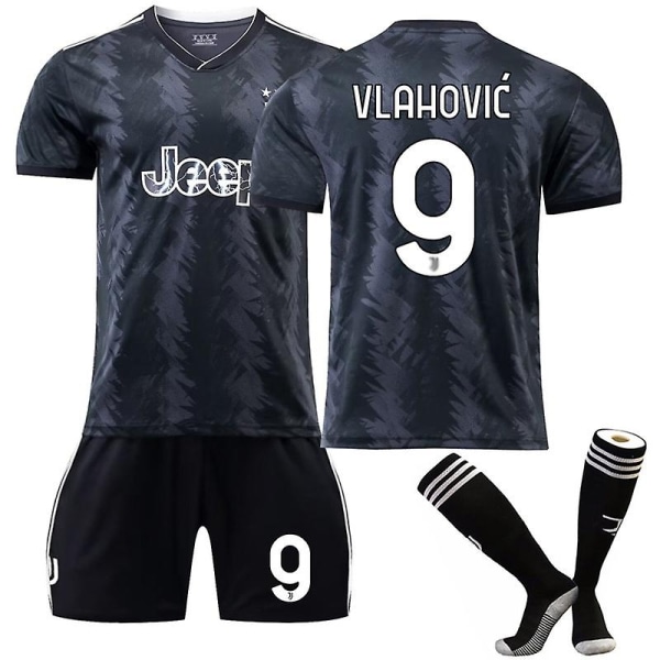 22-23 Juventus Kits fodboldtrøje til træningsdragt for voksne - perfekt VLAHOVIC 9 S
