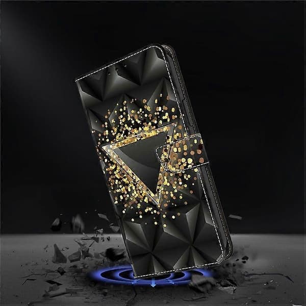 Telefonfodral för Samsung Galaxy S25, PU Läder Plånboksfodral med Ställ-Perfekt Rhombus