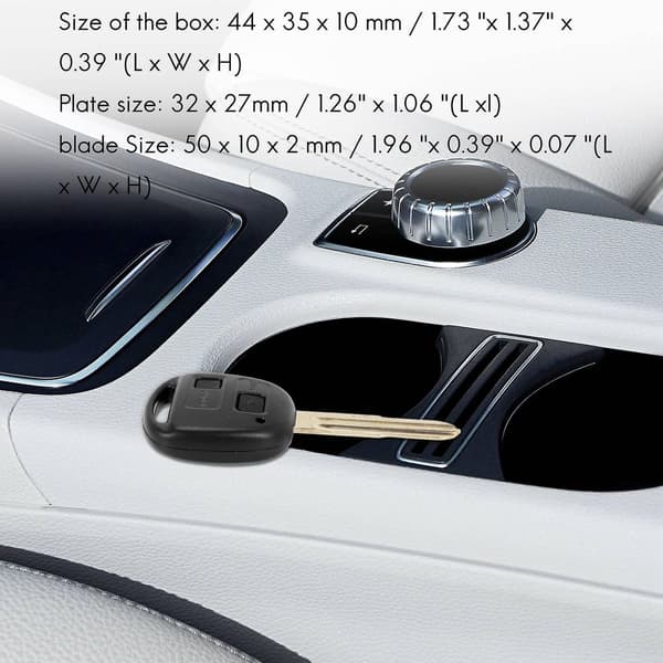 2 KNAPP FJERNKONTROLL DEKSEL for Yaris-Perfet