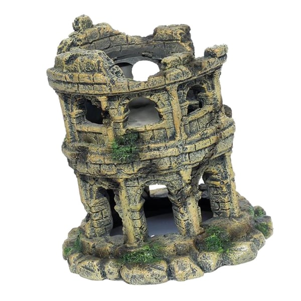 Kunstig akvariehus Roman Colosseum modell dekorasjon harpiks - Perfet