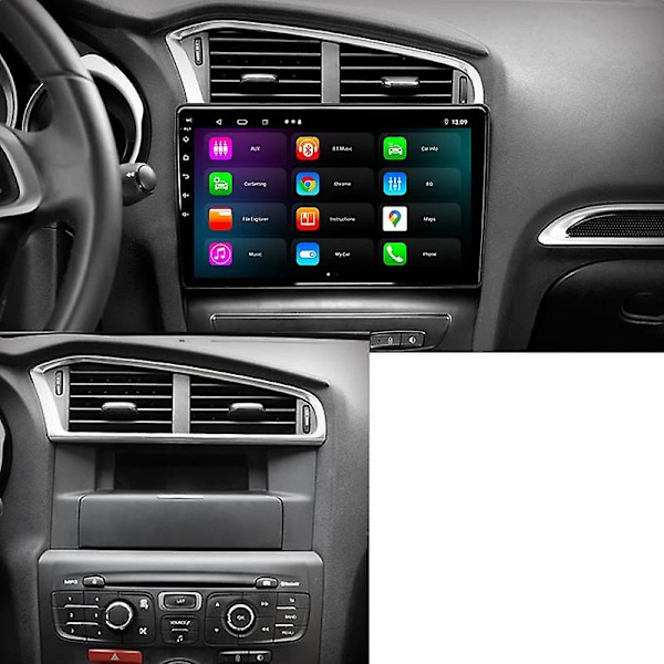 Langaton CarPlay Android -autoraadio Citroen C4 2 B7 2013 -2016 -autolle, monimedia GPS 2din -autoraadio - Perfet