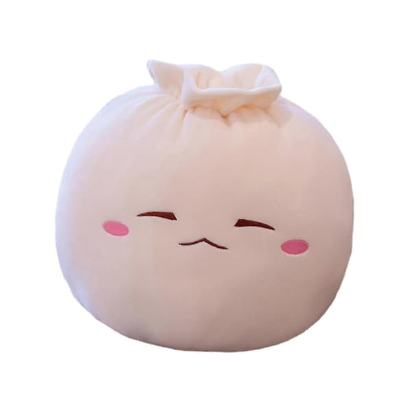 Dumpling Plyschkudde Bao Bun Fylld Plysch Multifunktionell Söt Uttryck, Mjuk Fylld Prydnadskudde Soffkudde för Sovrum - Perfekt Style A