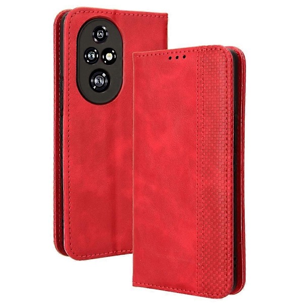 för Honor 200 Pro 5G Fodral Magnetisk Stängning Plånbok Läder Telefonskal - Perfekt Style D