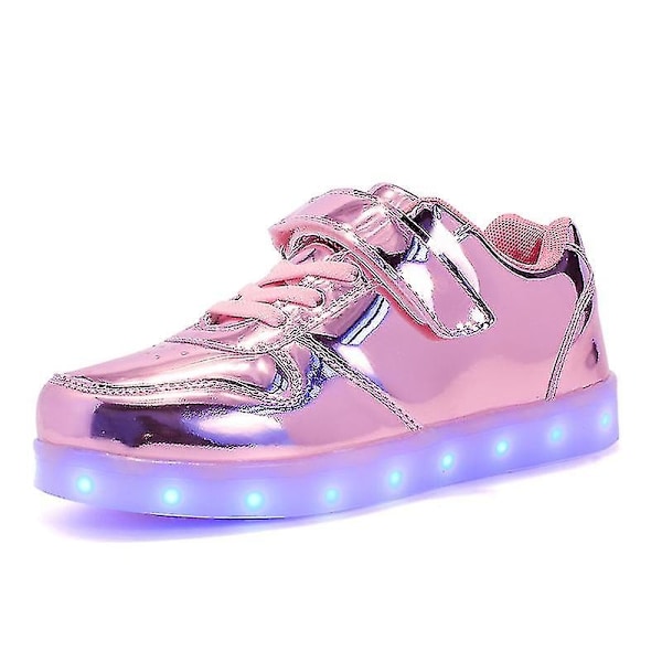 Lasten kengät Pojat Led-valot Kengät Lasten Urheilukengät Juoksukengät 518-Perfet Pink 29