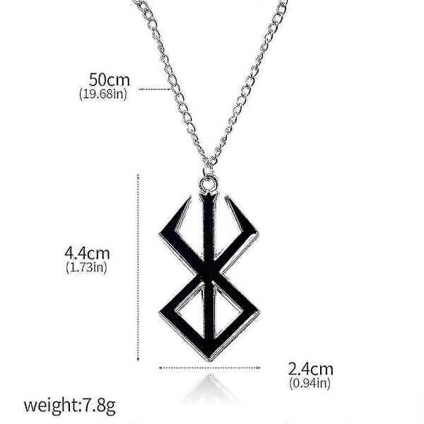 Berserk Anime Nyckelring Guts Svärd Smyckesset Nyckelkedja Nyckelringar Nyckelringar för Män Kvinnor Tillbehör Nyckelring Hänge-Perfekt black  necklace