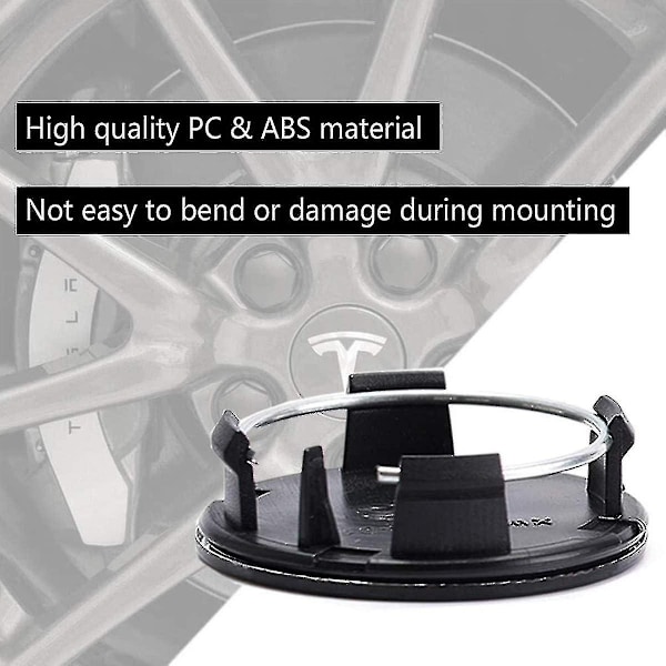 för Tesla Hjulnavskapsel Kit Center Navkapsel Set Hjulmutter Skydd Navkapsel för Model Y Model 3 Model S Mode-Perfet