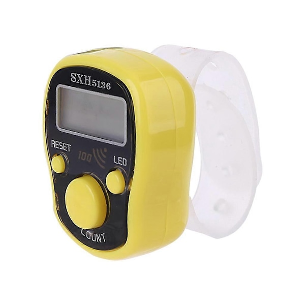 Bærbar Digital Elektronisk Tæller med LED-lys og Lyd Finger Tool - Perfekt Black