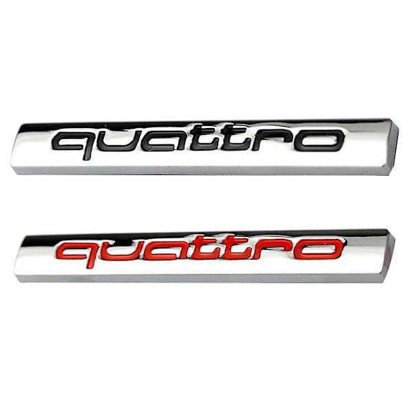 Quattro-logolla varustettu metalliautojen takaluukun tunnusmerkki tarra koriste A4l A6l Mengxi-Perfet Red