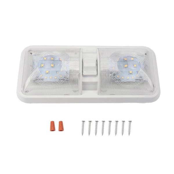 12V LED Lys Trailer Tilbehør Loft Dobbelt Dome Lys Indvendig Belysning til Marine Udskiftning Dome Lys-Perfet