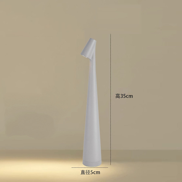 Trådløs bordlampe, oppladbar led bordlampe for innendørs utendørs bruk- Perfet 13.8 In 13.8 In Gray