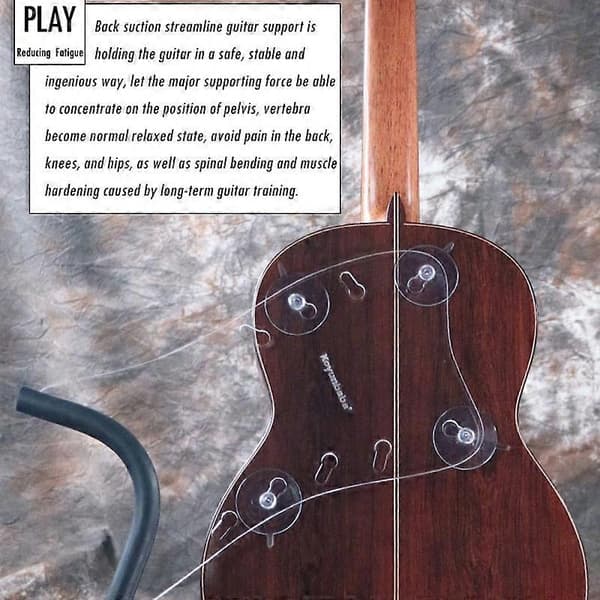 Gitarrhalsstöd Rygg Sugpropp Streamliner Gitarrstöd Kompatibelt med Klassisk Flamenco Akustisk Transparent-Perfekt