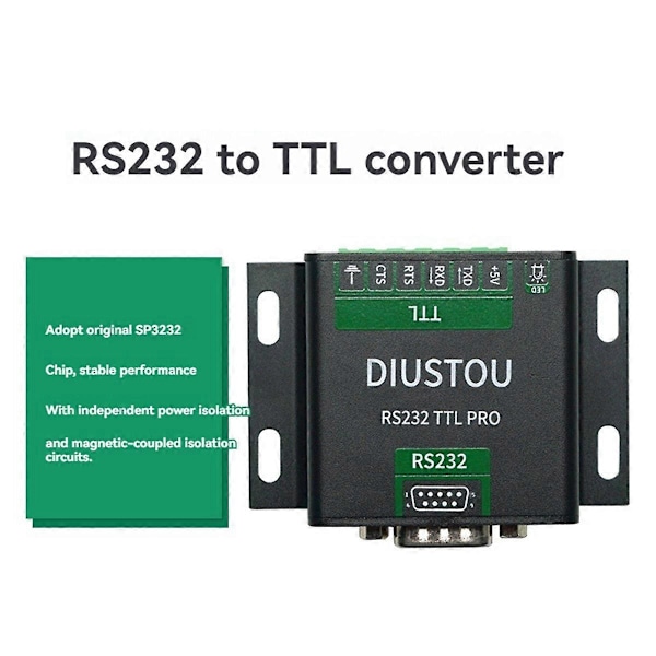 RS232 til TTL Isolert Konverter Seriell Port Modul Ttl til 232 Grensesnitt Konverteringsmodul-Perfet
