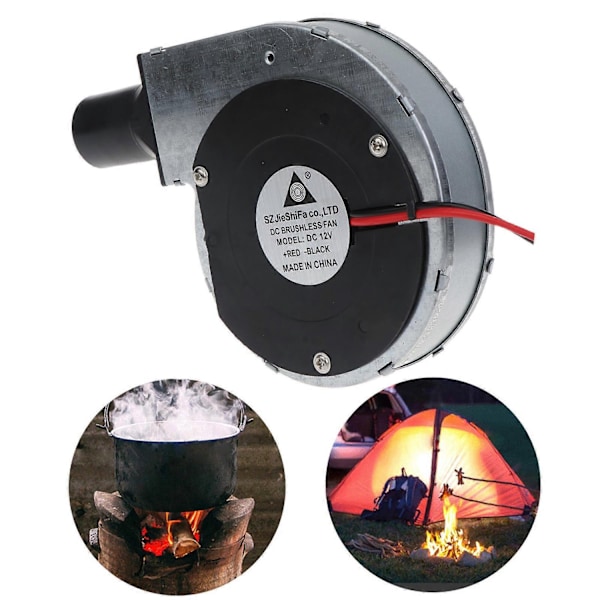 12V 1.9A Stor Luftflödes AC-driven Fläkt med Kanal för Grill Picknick Camping-Perfet