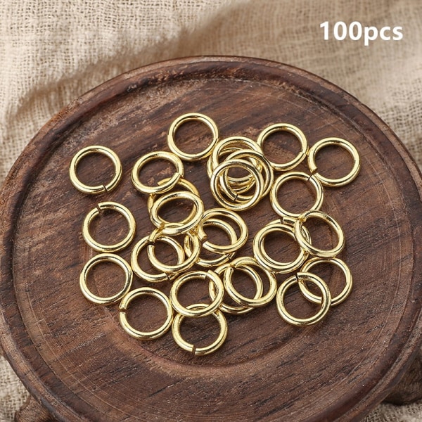100pcs Small brass open jump ring round gold colored ring for DI - Perfet