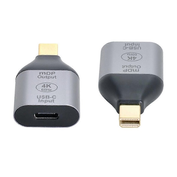 UC-012-MDP USB-C Hun til Mini DisplayPort Han HDTV 4K/60Hz 1080P Adapter til Tablet/Telefon/Laptop-Perfekt
