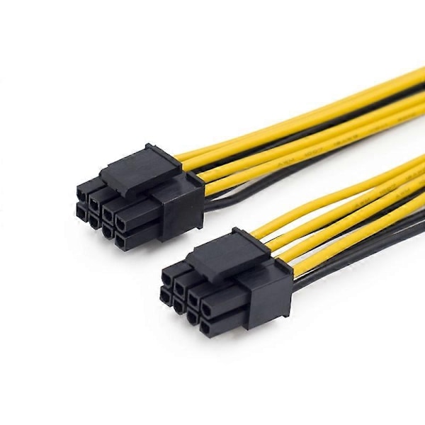 EPS CPU 12V 8-stifts hona till dubbla 8-stifts (4+4) EPS 12V hane moderkorts strömförsörjningskabel Y-typ splitteradapterhylsa - Perfekt