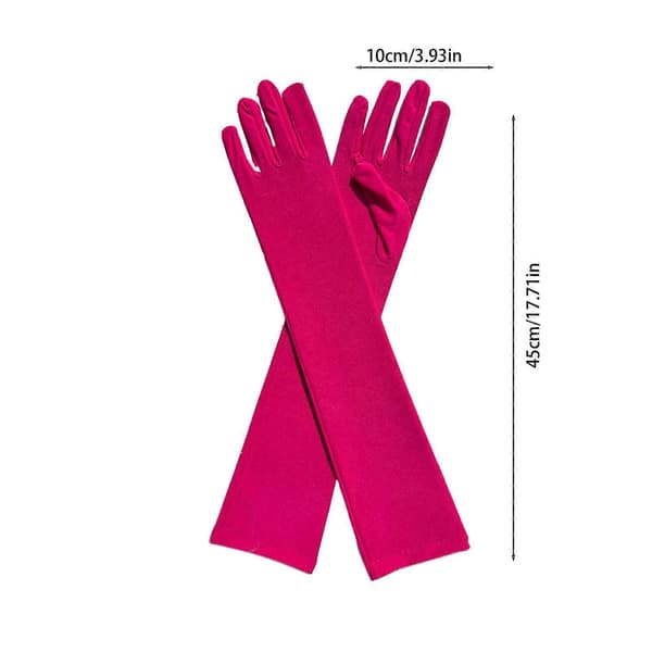 Långa Spandex Opera Handskar för Vuxna som Sträcker sig Över Armbågen - Perfekt HP