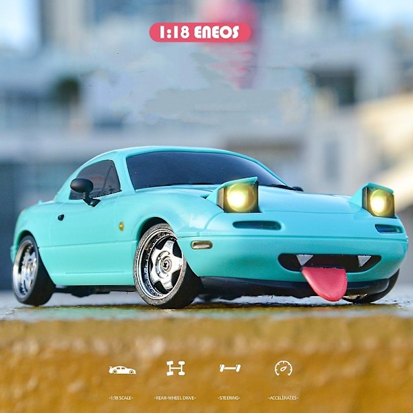 1/18 Modell 2.4G 2WD ESP Gyro Full Size Kontrollmodell RC Driftbil - Perfekt Blue 150X50CM
