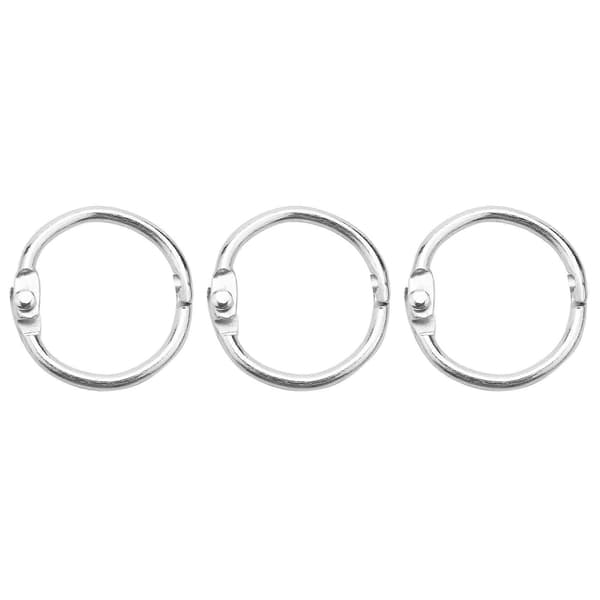 100 stk. 25 mm løse bladbinderinge nøgleringe bogringe binderinge kompatible med scrapbog/album/håndværk - perfekte 25Mm