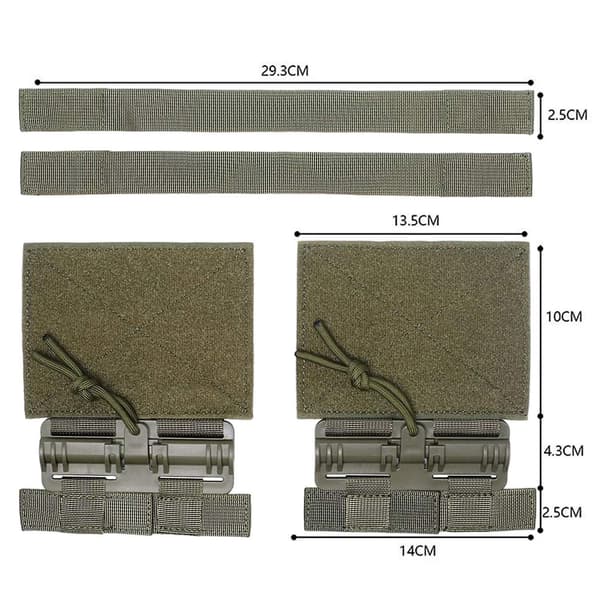 2x Quick Release Spænde Sæt Tube Cummerbund Adapter til Cosplay værktøj 6094 Sort-Perfet Green