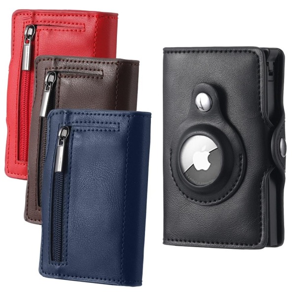 Automatisk korthållare med ficka för AirTag RFID-skydd - Perfet Röd