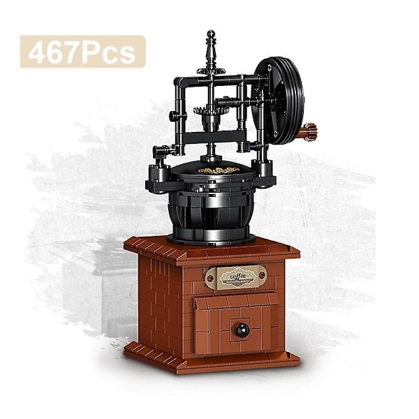 Klassisk Kreativ Kaffemaskin Mini Diamond Modell Byggstenar MOC Mini Kaffebryggare Klossar Leksaker för Barn Vuxna Gåvor-Perfekt 00984(467pcs)