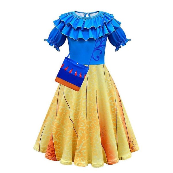 Prinsesse snehvide kjole til piger Halloween cosplay kostumer pufærme sommerkjole pige fødselsdagsfest fancy kjole Vestidos - Perfet 130 (6-7T) 81000 dress-C