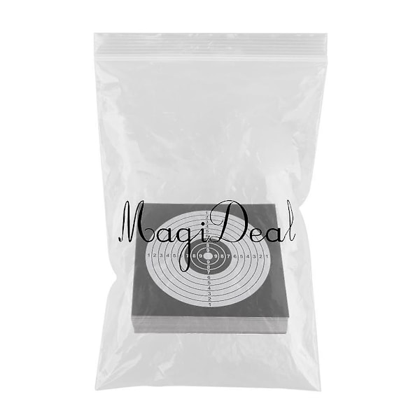 100 stk. Blinkskiver i papir for bueskyting, pil og bue, jaktøvelse - Perfekt Black and White