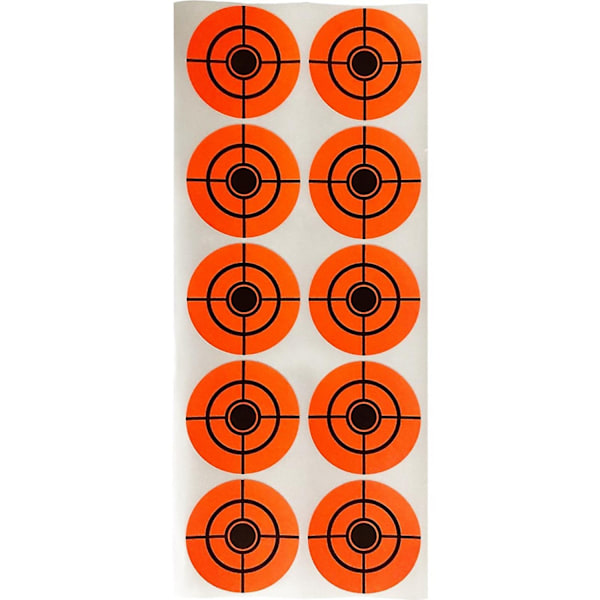 100 stk. Blinkskiver i papir for bueskyting, pil og bue, jaktøvelse - Perfekt Orange