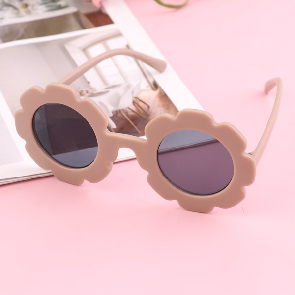 Nye Sun Flower Round e barnesolbriller UV400 for gutter og jenter - Perfet N1
