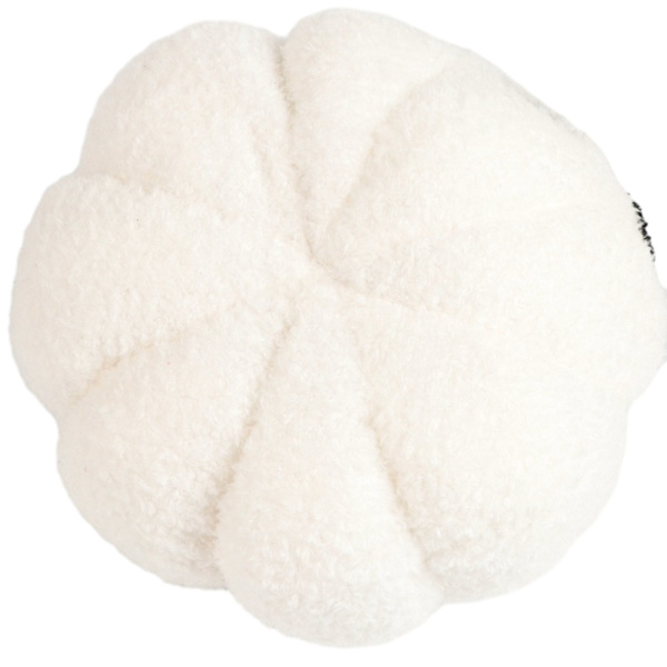 Halloween gresskarputer, hvit teddyfleece 3D gresskarformet pynteputepynt - Perfekt style 1
