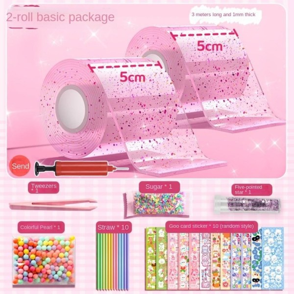 2ST Nanotape Bubbles Kit Toy Kit PINK SET1 SET1 rosa SET1-SET1-Perfet- Perfet