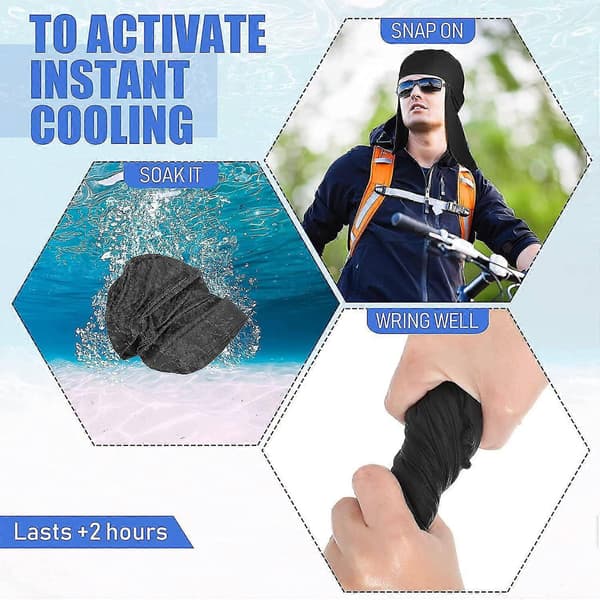 3-pack Hjälmfoder med Nackmask, Kylande Skull Cap Svetttransporterande Mössa-Perfet