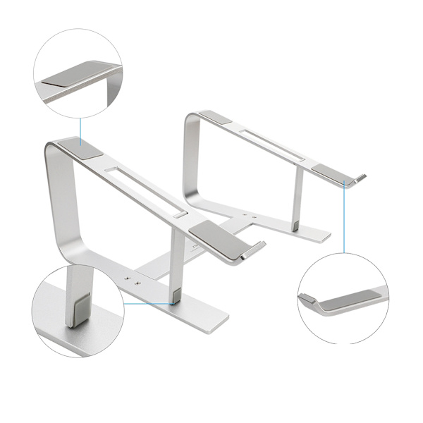Laptopbord i aluminium til Mac til MacBook Pro Air til Apple Notebook Holder Ergonomisk løft Metal Riser Desktop- Perfet