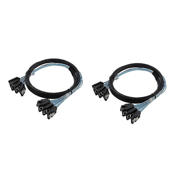 2 st 4x Sata till Sata Kabel 4 Portar/set Data Kabel 7 Pin Sata Kabel 6gbps Sata till Sata Hdd Kabel Cor-Perfet
