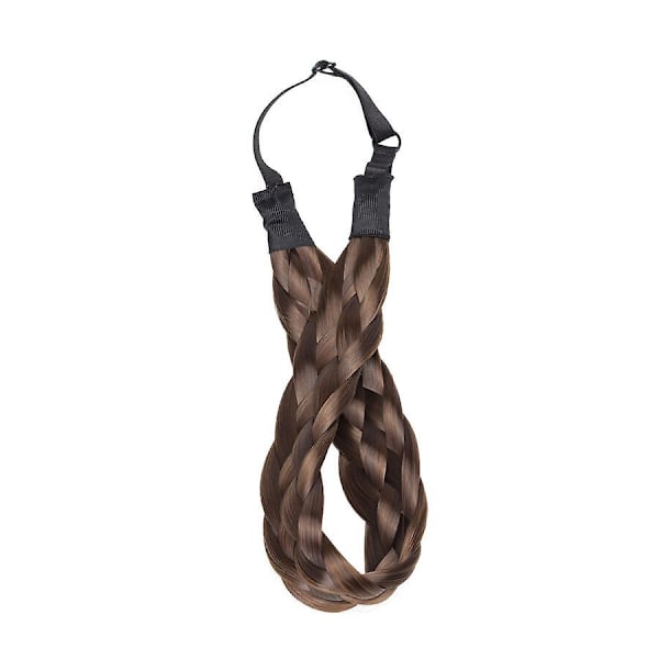 Tjockt Flätat Elastiskt Hårband Håraccessoar för Kvinna-Perfekt darkbrown&lightbrown