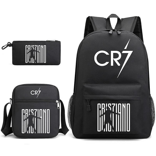 Fashion Cr 3 stk Sett Ryggsekk Mochila Nye Studenter Kapasitet Skolevesker Bokveske Reiseveske - Perfet 7 3Pcs Set