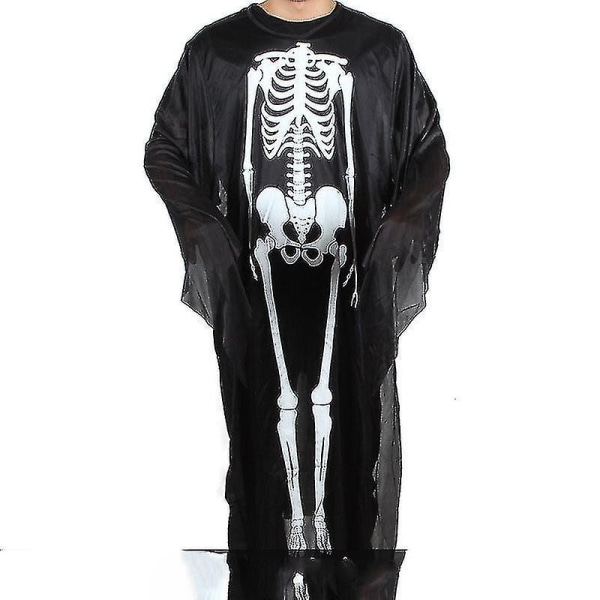 Halloween kostym Vuxen Zombie Skräck Grim Reaper Spökekläder Vampyrskelett Skrämmande kläder Kappa