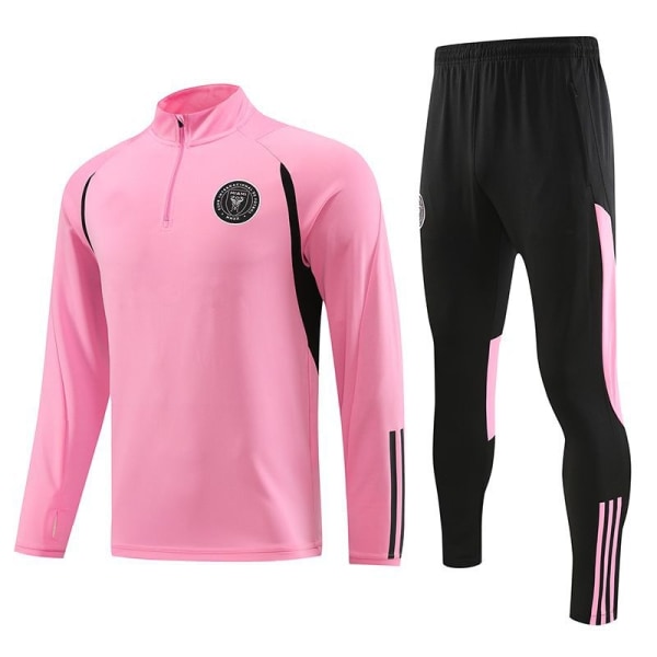 Mub- 2324 New Miami fotballdrakt nr. 10 Messi langermet fotballtreningsuniform rosa- Perfet L