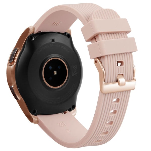 Samsung Galaxy Watch 42 mm armbånd silikon rosa beige (S) - Perfet