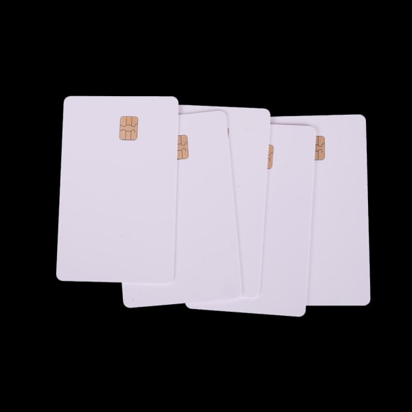 Ny 5 st ISO PVC IC med SLE4442 Chip Tom Smart Card-kontakt - Perfet White 5pcs