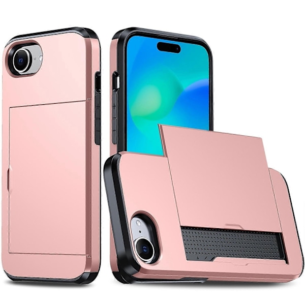 Stødsikkert Armor Cover Kompatibelt med iPhone SE 2024 - Perfekt Pink gold