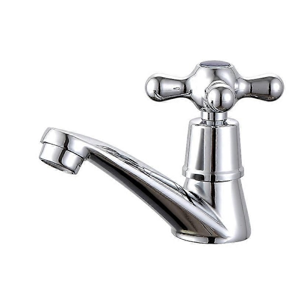 Uusi yksinkertainen kylmävesihana, kromattu yksinkertainen kylmävesihana, pesuallas hana, sopii kotikylpyhuoneen wc:hen - Perfet