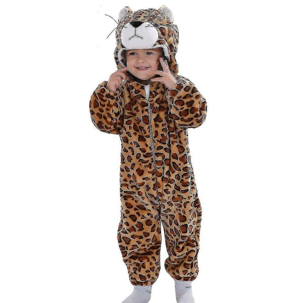 Småbørnsdinosaurkostume Sødt hættekostume til børn Halloween - Perfet 12 18 Months Jaguar