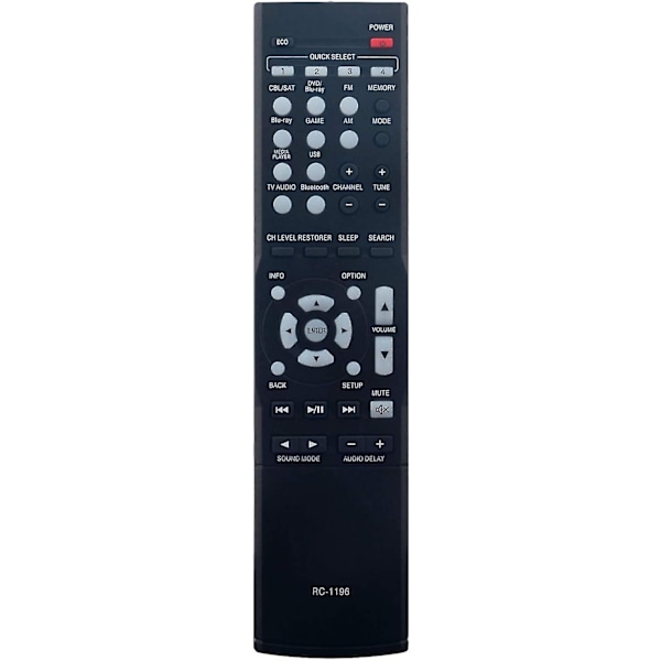 Rc-1196 erstatningsfjernkontroll kompatibel med Denon AV-mottaker Avr-x510bt Avr-s500bt Avr-x520bt Avr-s510btf-f-Perfet 0 0